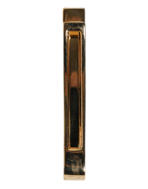 Dolce & Gabbana Gold Tone Brass Crystal Branded Accessory Tie Clip Bar
